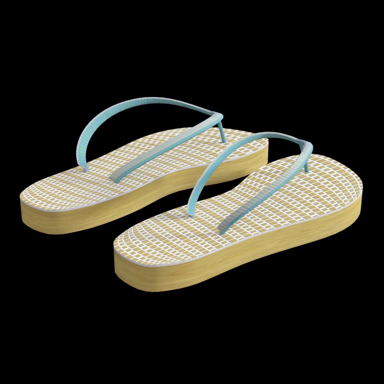 Sandal Jepit 3D model_3