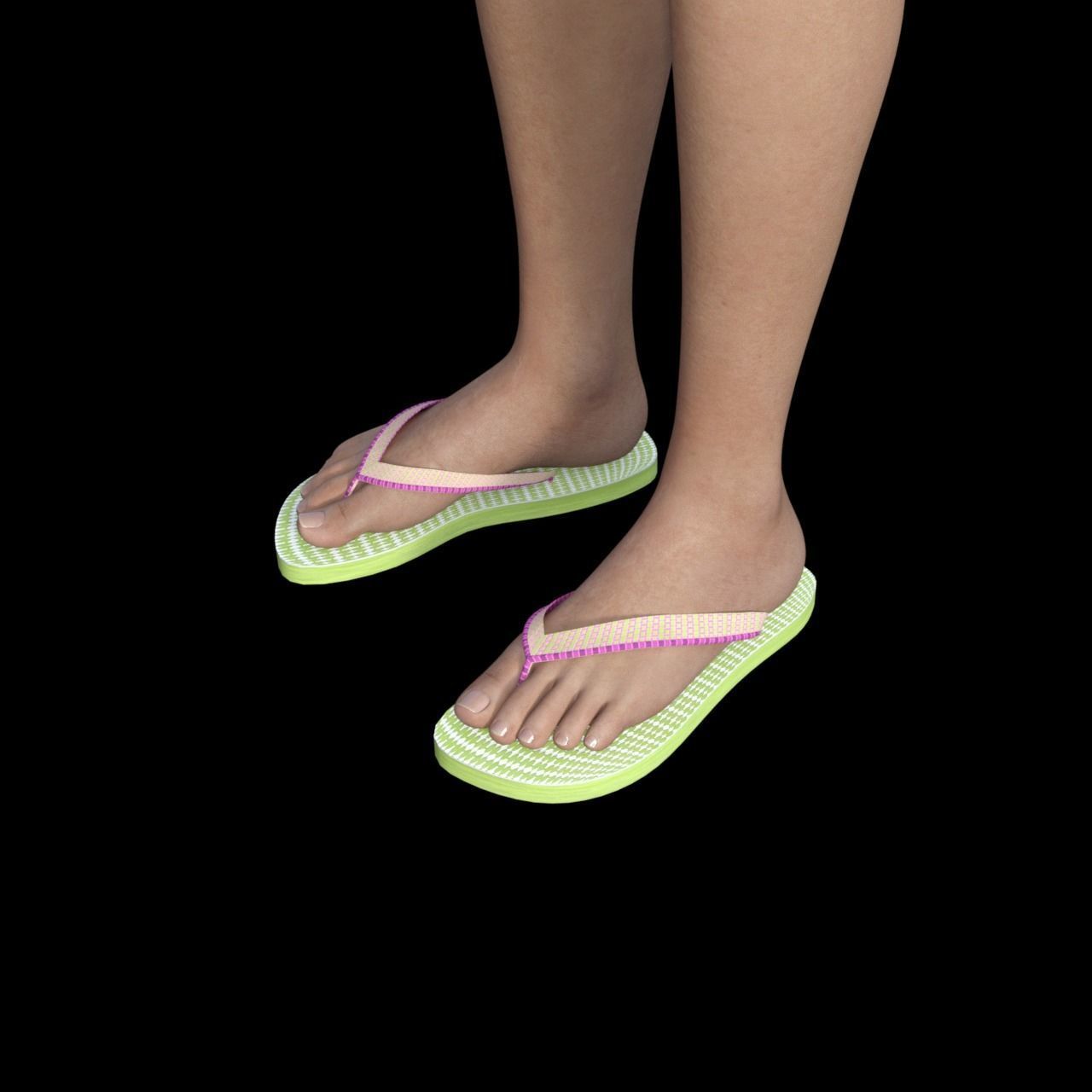 Sandal Jepit 3D model_4