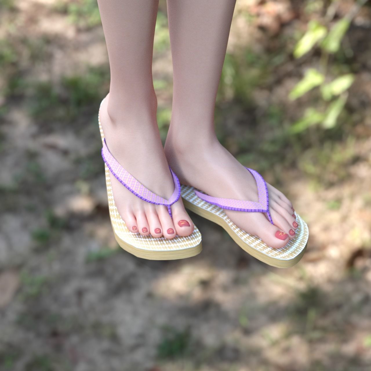 Sandal Jepit 3D model_8