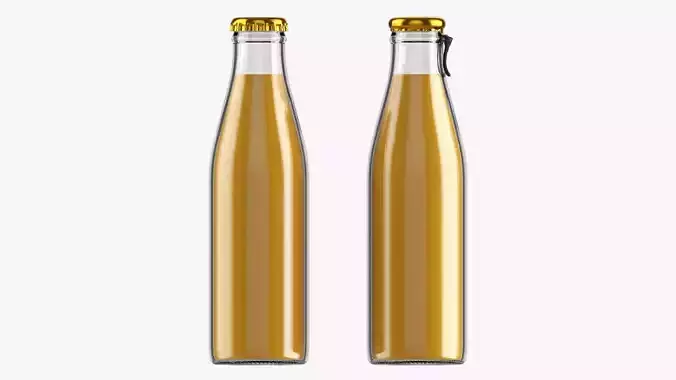 Glass soft drink soda water bottle 31 3D model