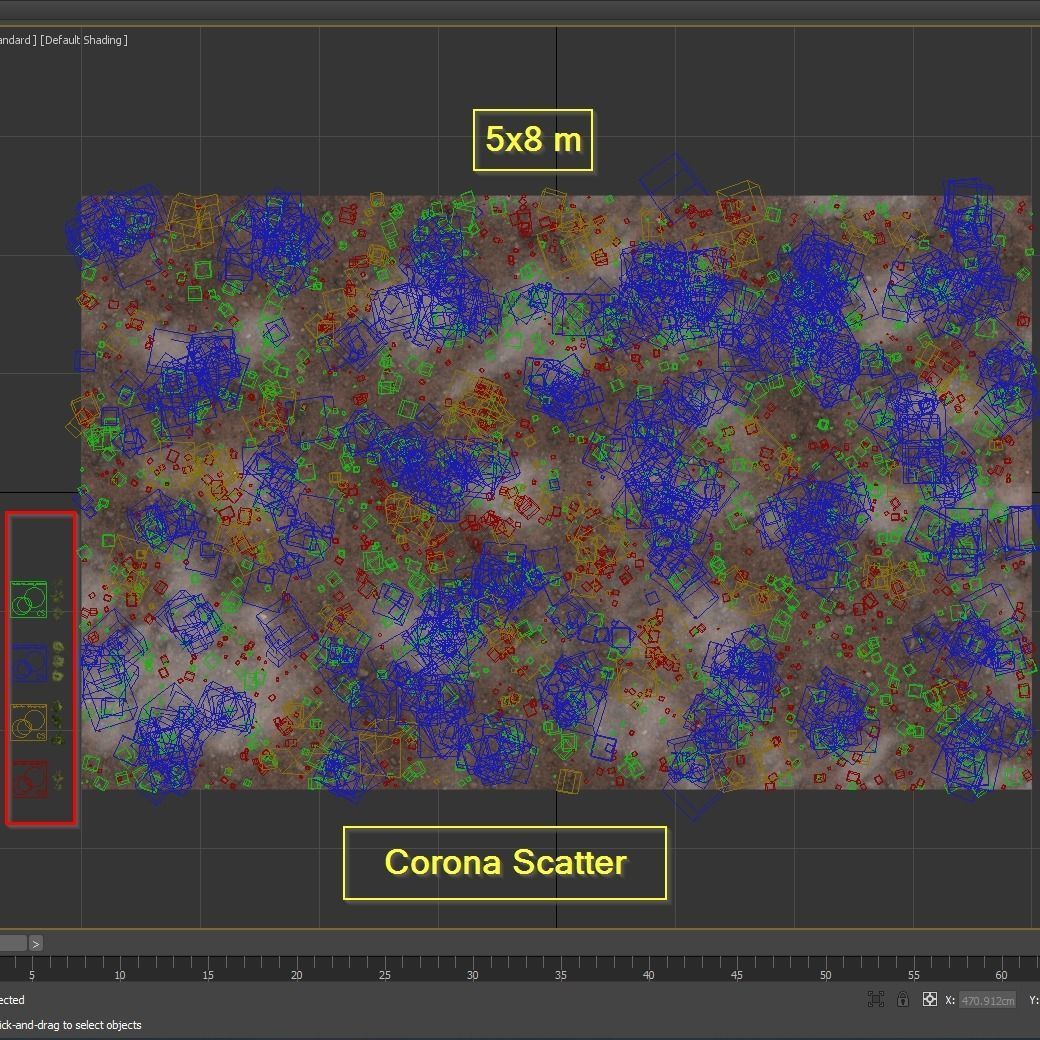 Meadow Lawn Grassland Set 004 3D model_5