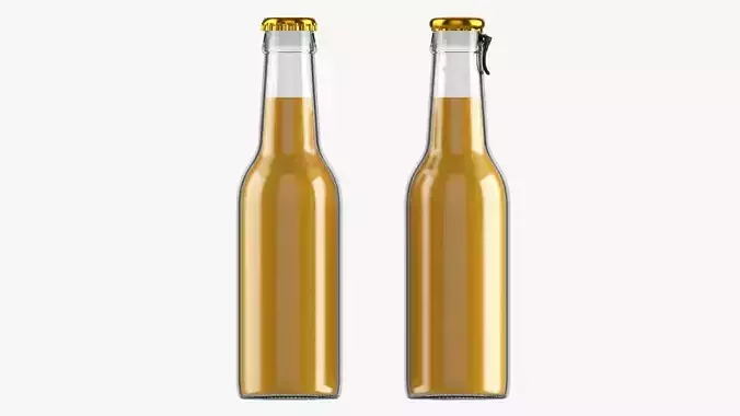Glass soft drink soda water bottle 33 3D model
