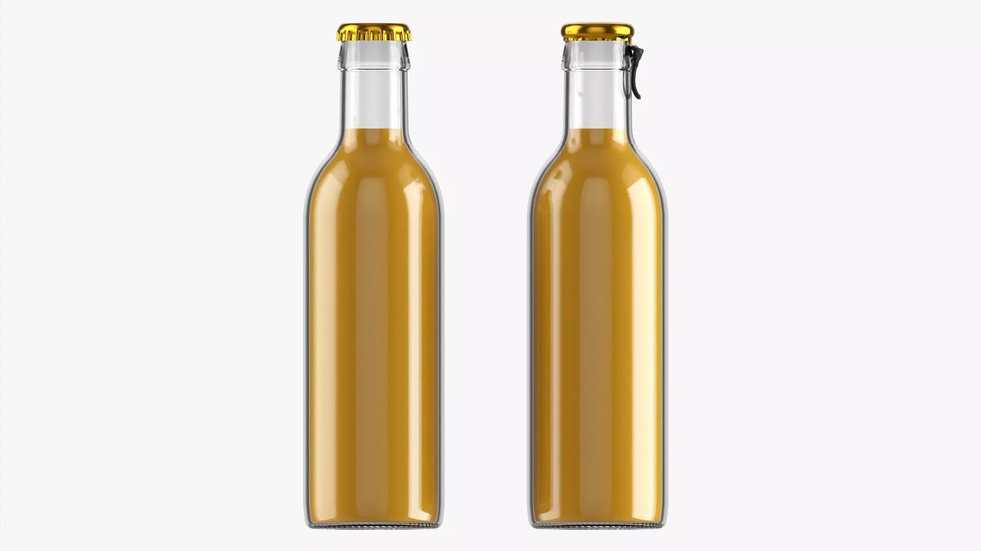 Glass soft drink soda water bottle 34 3D model_0