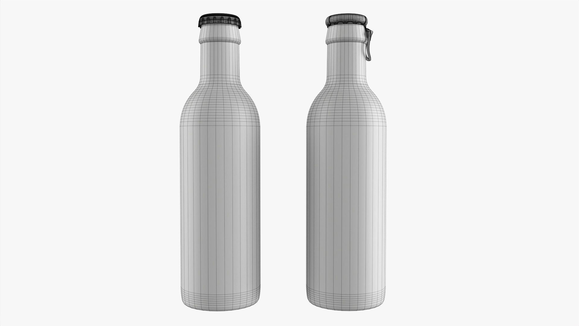 Glass soft drink soda water bottle 34 3D model_8