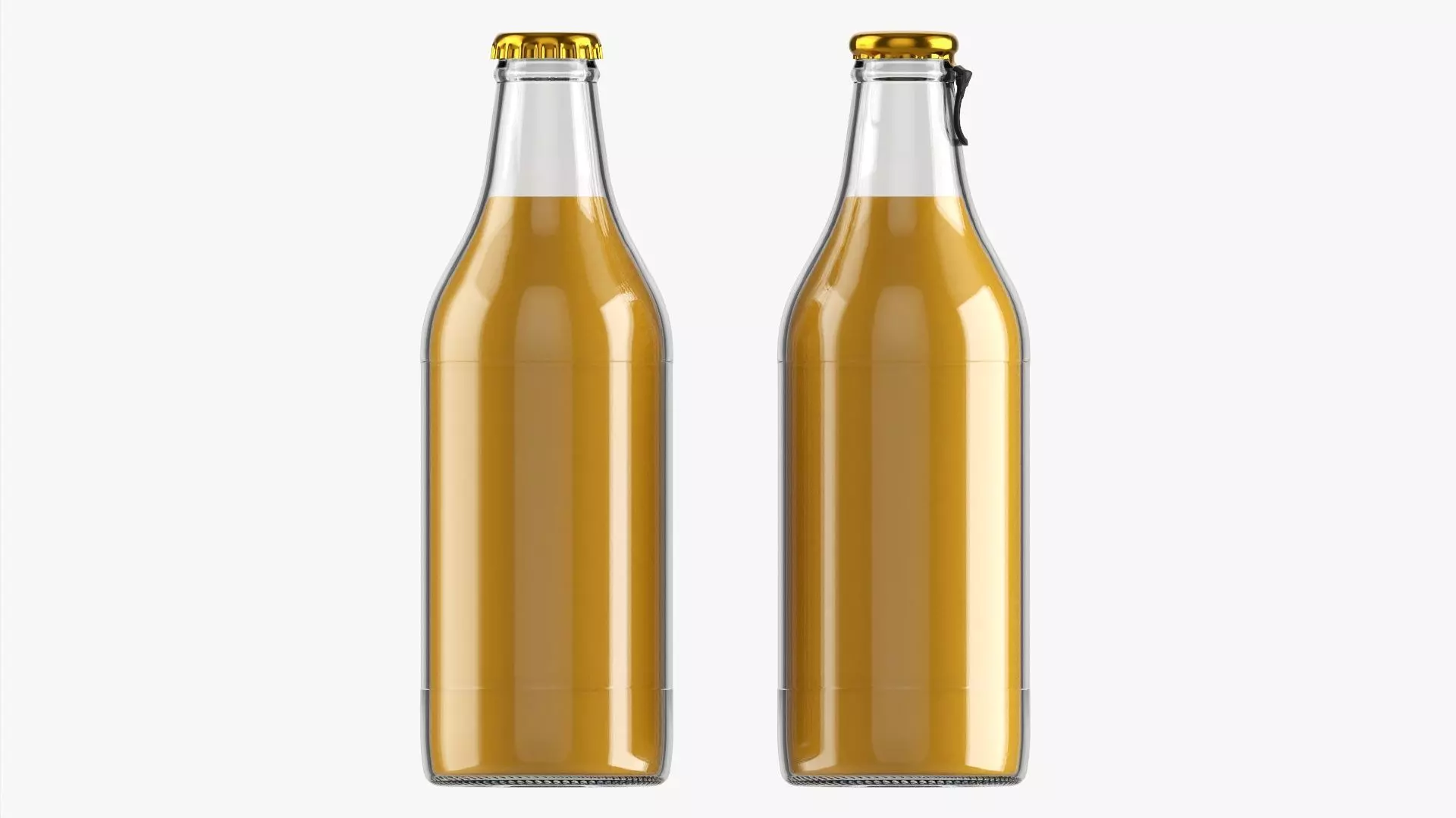 Glass soft drink soda water bottle 35 3D model