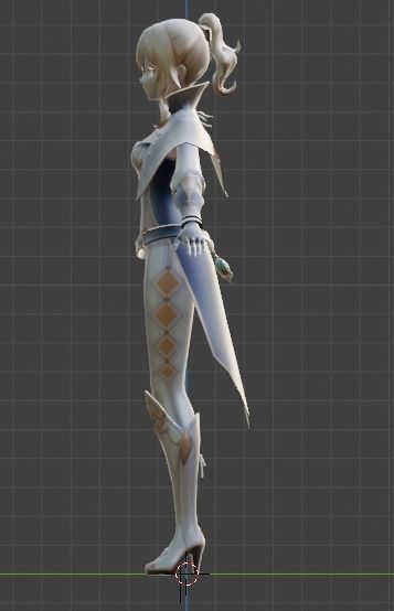 genshin impact jean model 3D model_4