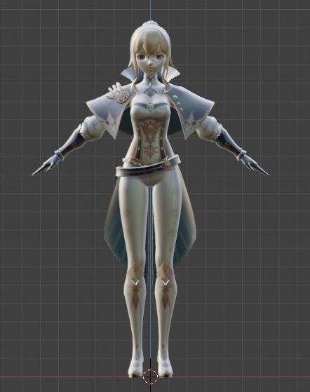 genshin impact jean model 3D model_1