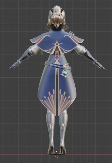 genshin impact jean model 3D model_3