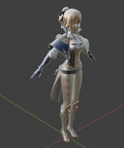 genshin impact jean model 3D model