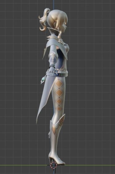 genshin impact jean model 3D model_2