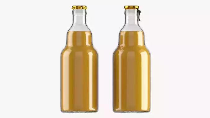 Glass soft drink soda water bottle 36 3D model