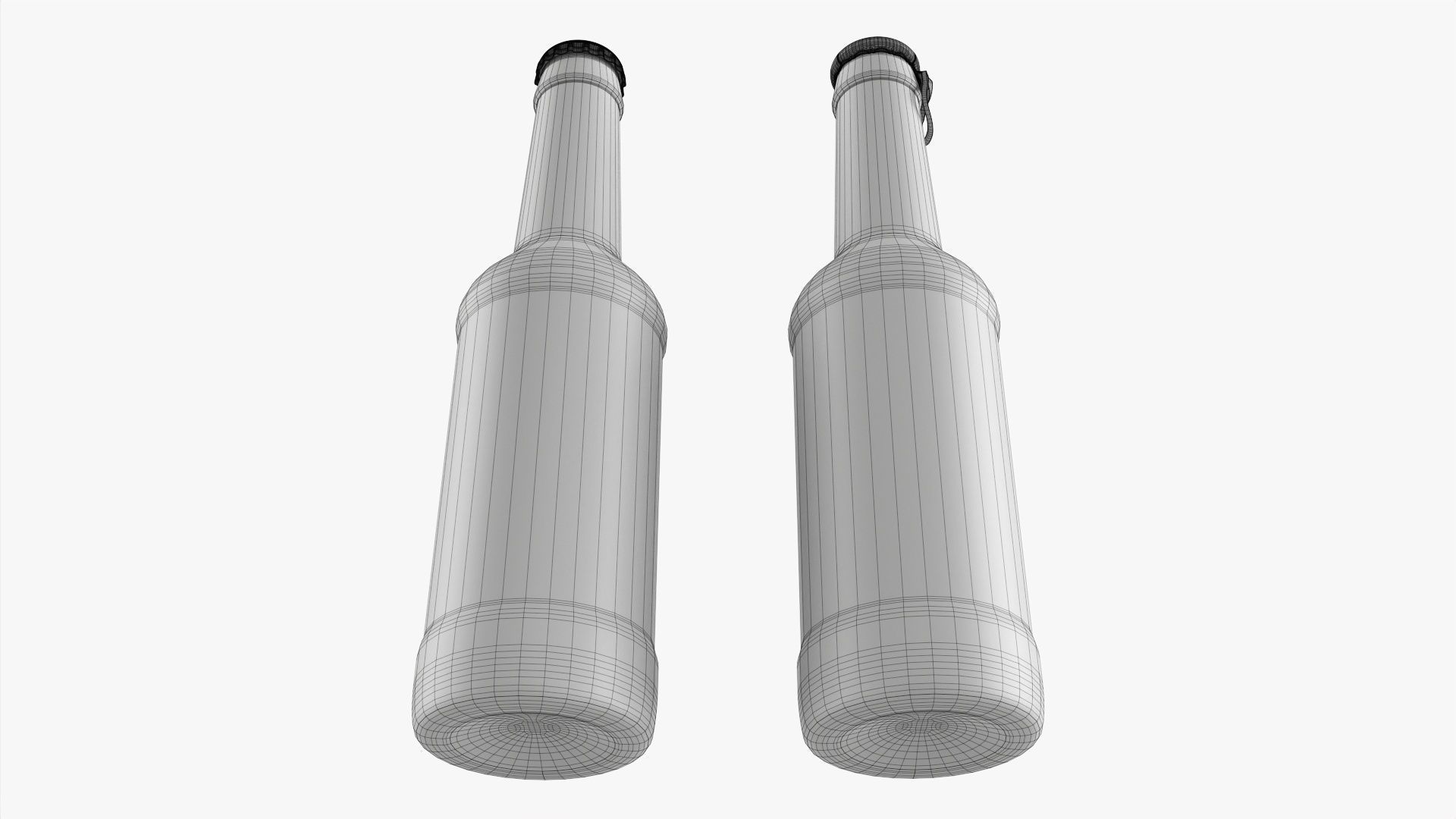 Glass soft drink soda water bottle 37 3D model_9