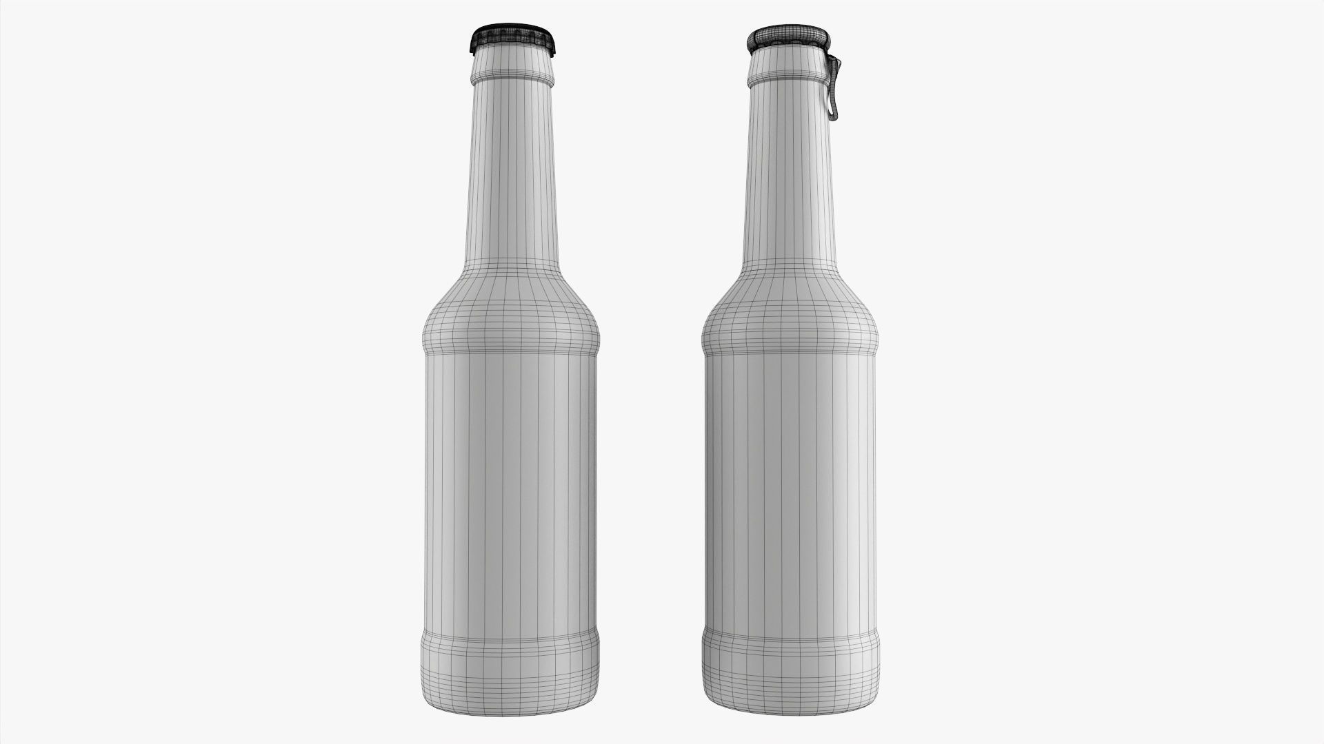 Glass soft drink soda water bottle 37 3D model_8