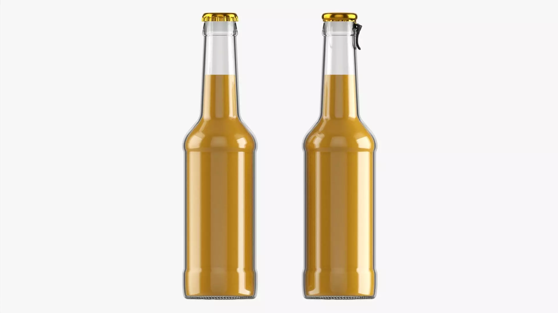 Glass soft drink soda water bottle 37 3D model_0