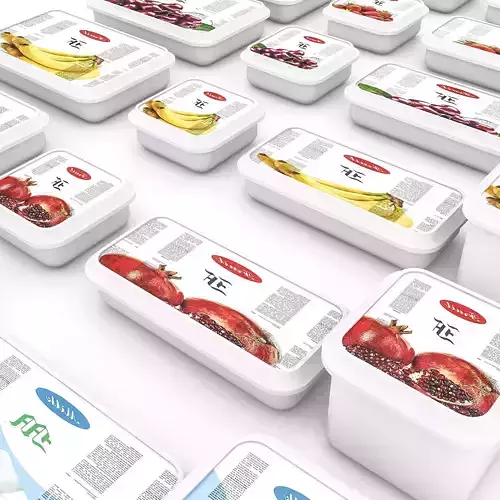 3D frozen fast foods 03 model Low-poly 3D model