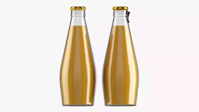 Glass soft drink soda water bottle 39 3D model