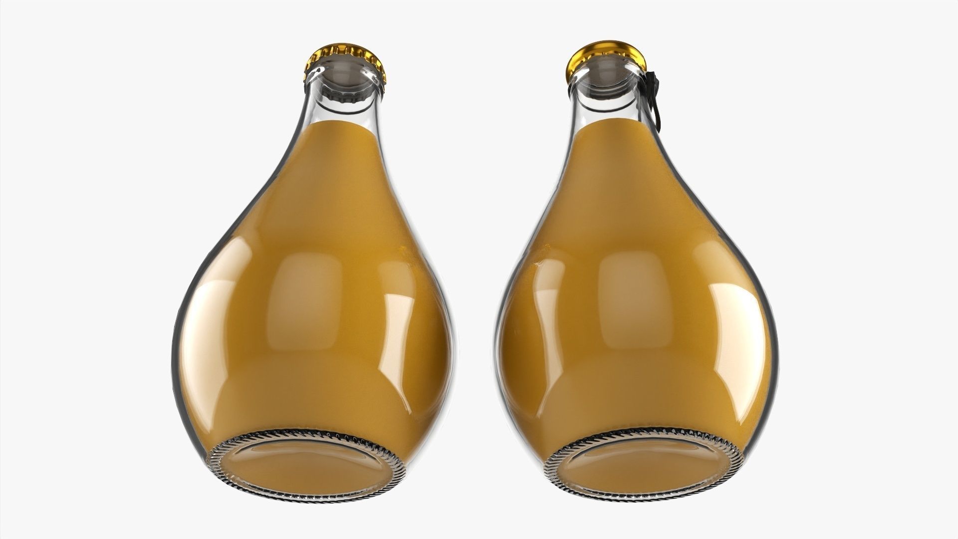 Glass soft drink soda water bottle 40 3D model_2