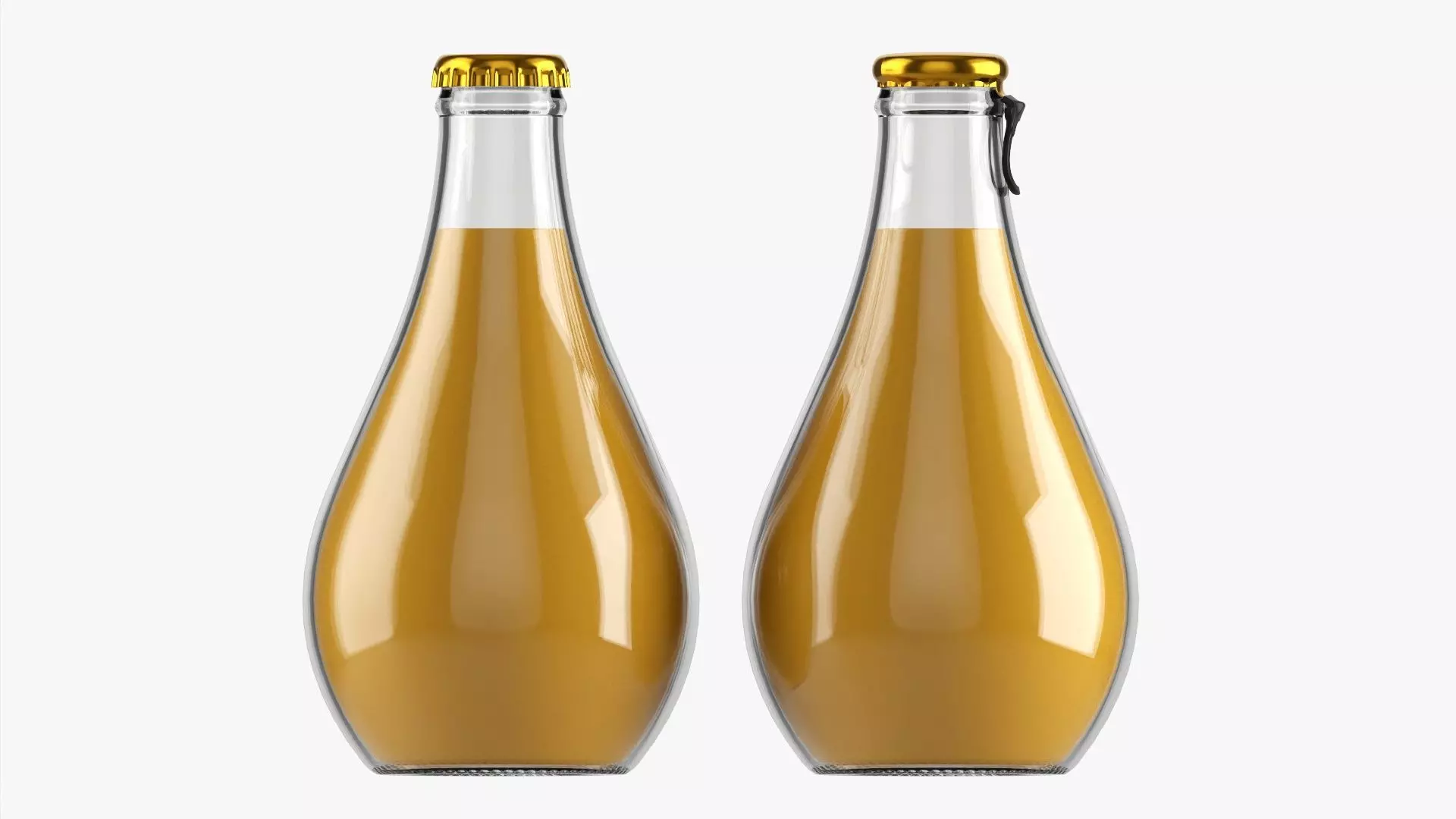 Glass soft drink soda water bottle 40 3D model_0