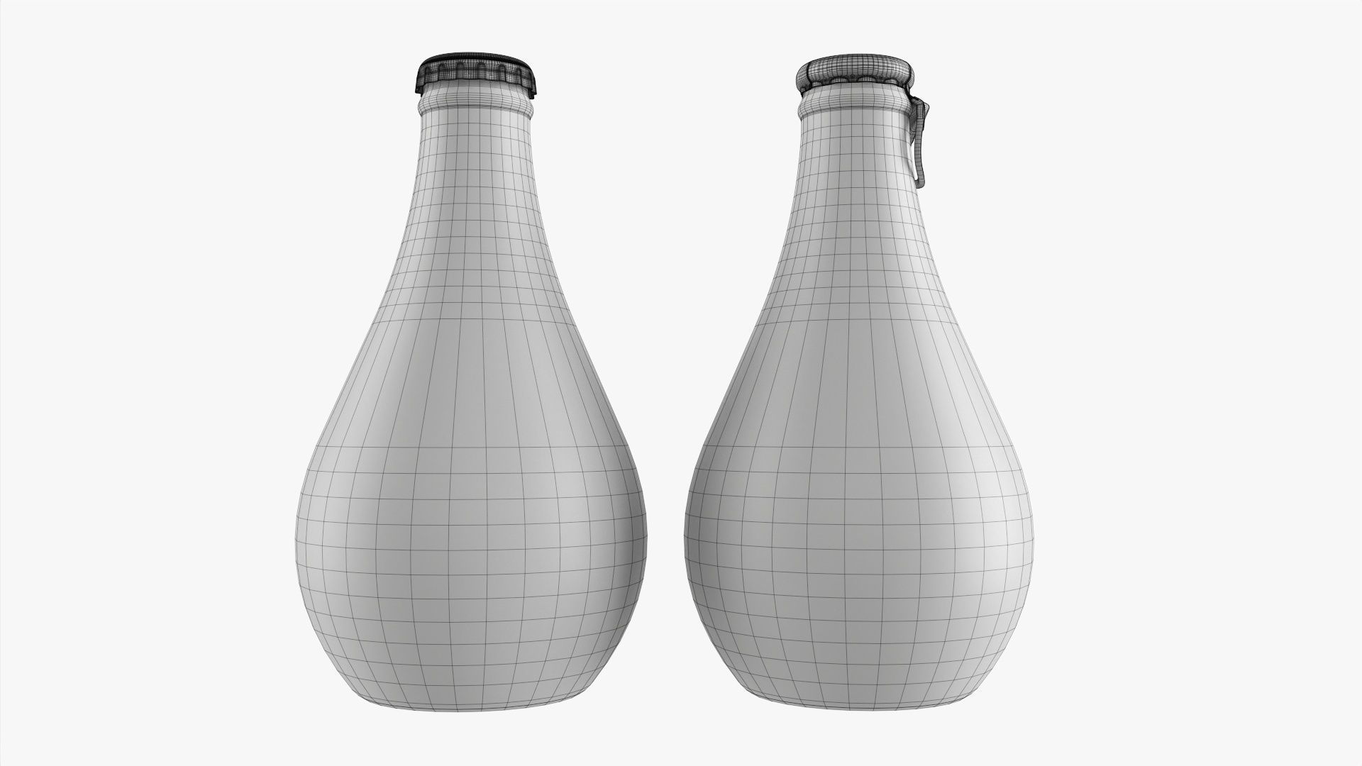 Glass soft drink soda water bottle 40 3D model_8