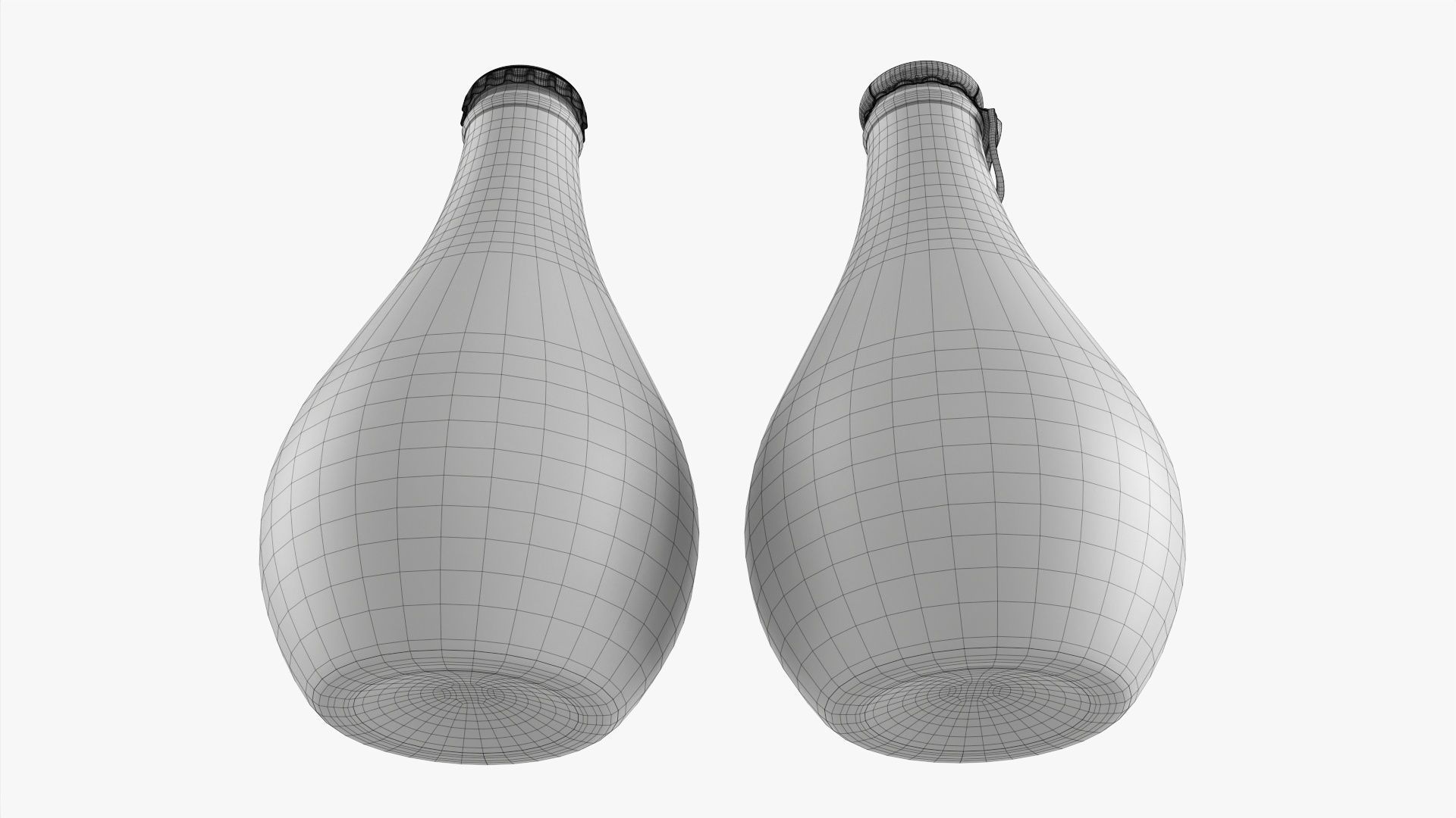 Glass soft drink soda water bottle 40 3D model_9