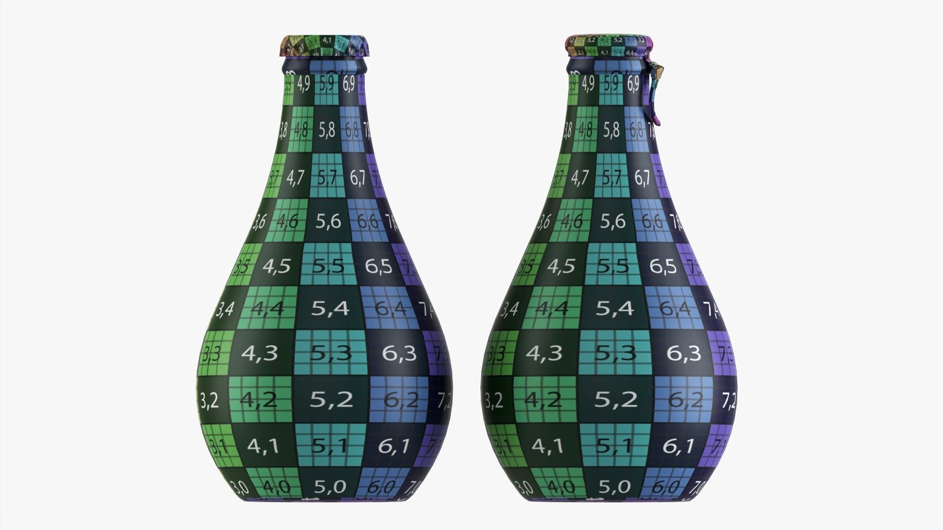 Glass soft drink soda water bottle 40 3D model_10