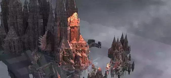 The Blood Halls of Vampire Elite Kit bash 3D model