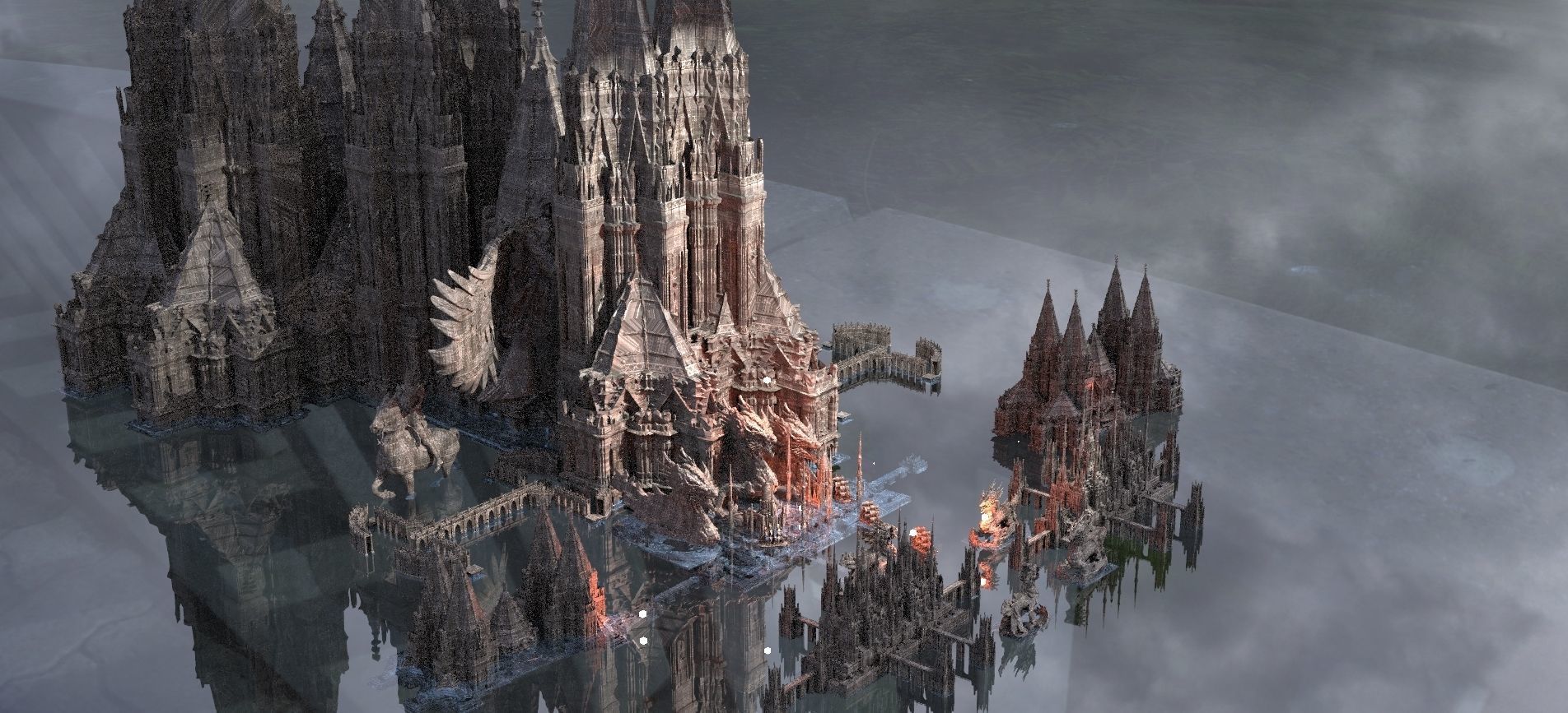 Hidden City of Dragons triangle The Fallen Dynasty Kit bash 3D model_2