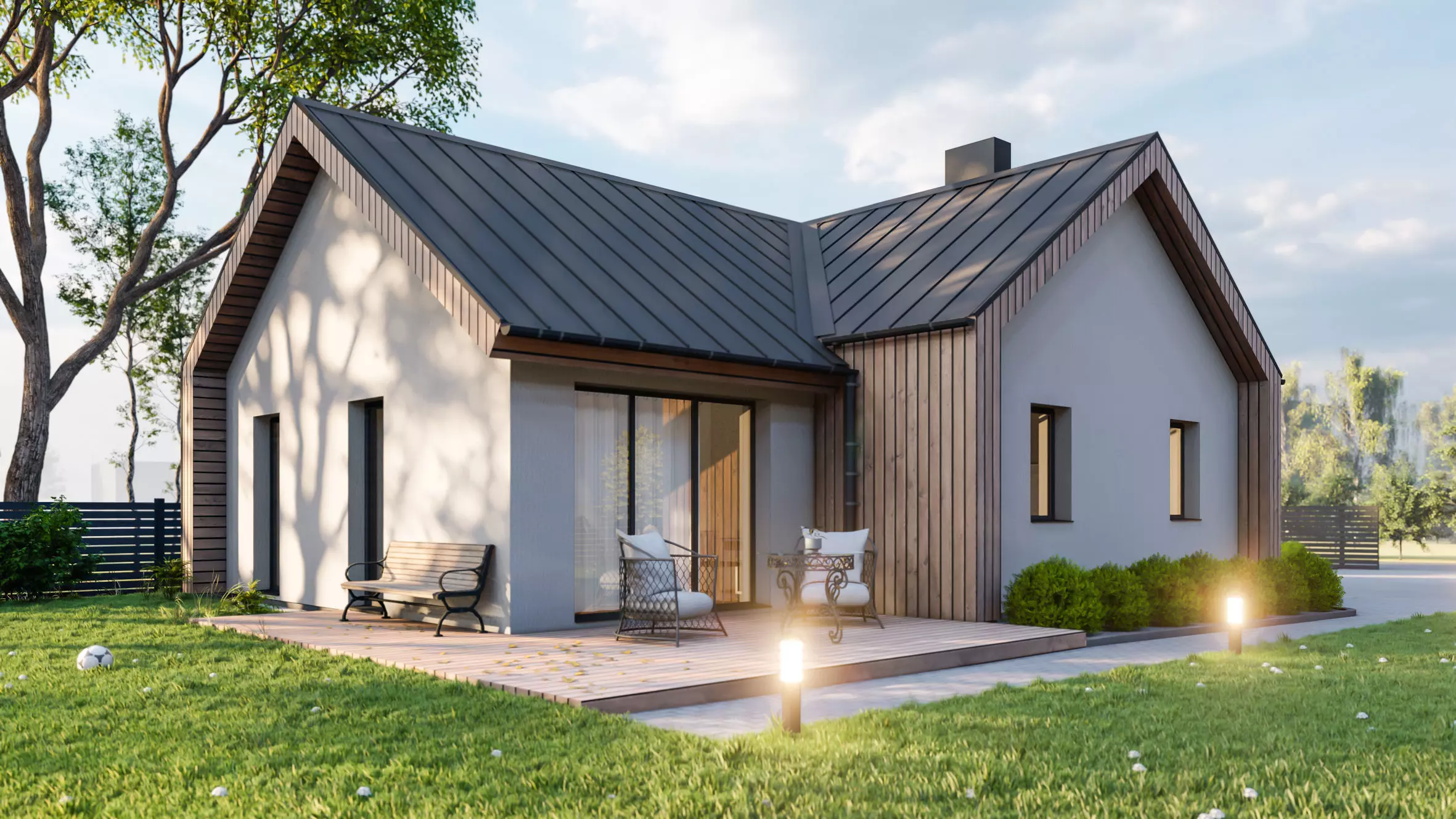 Small house with surroundings archicad sketchup lumion 3D model_0