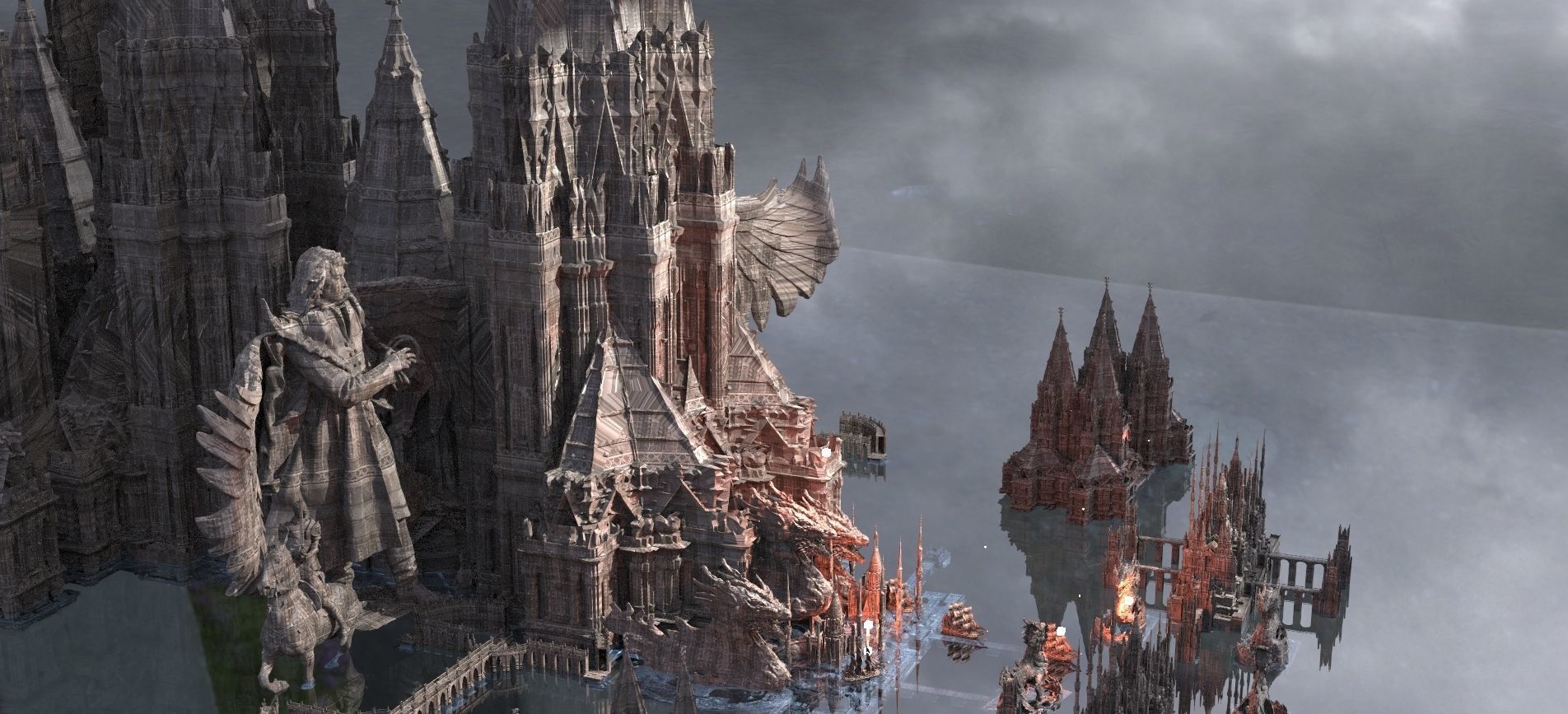 The Fallen Angels city of Nephilim 3D Kit bash 3D model_1