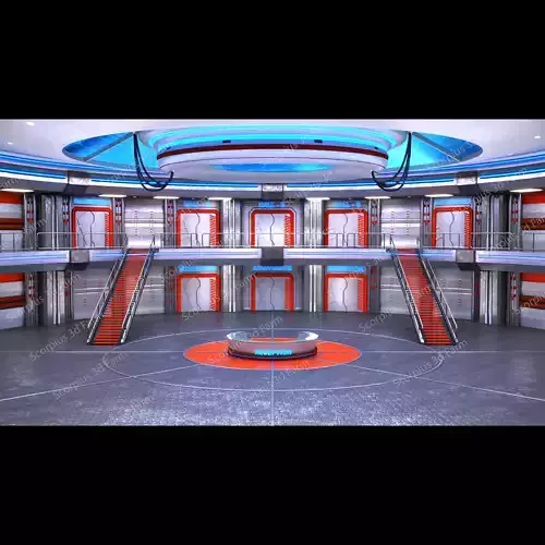 Virtual lobby 3D model