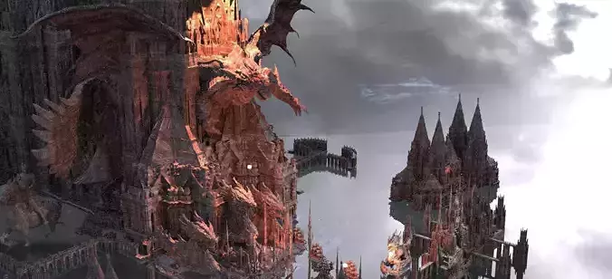 The  tower of Dark Nephilim Kit bash 3D model