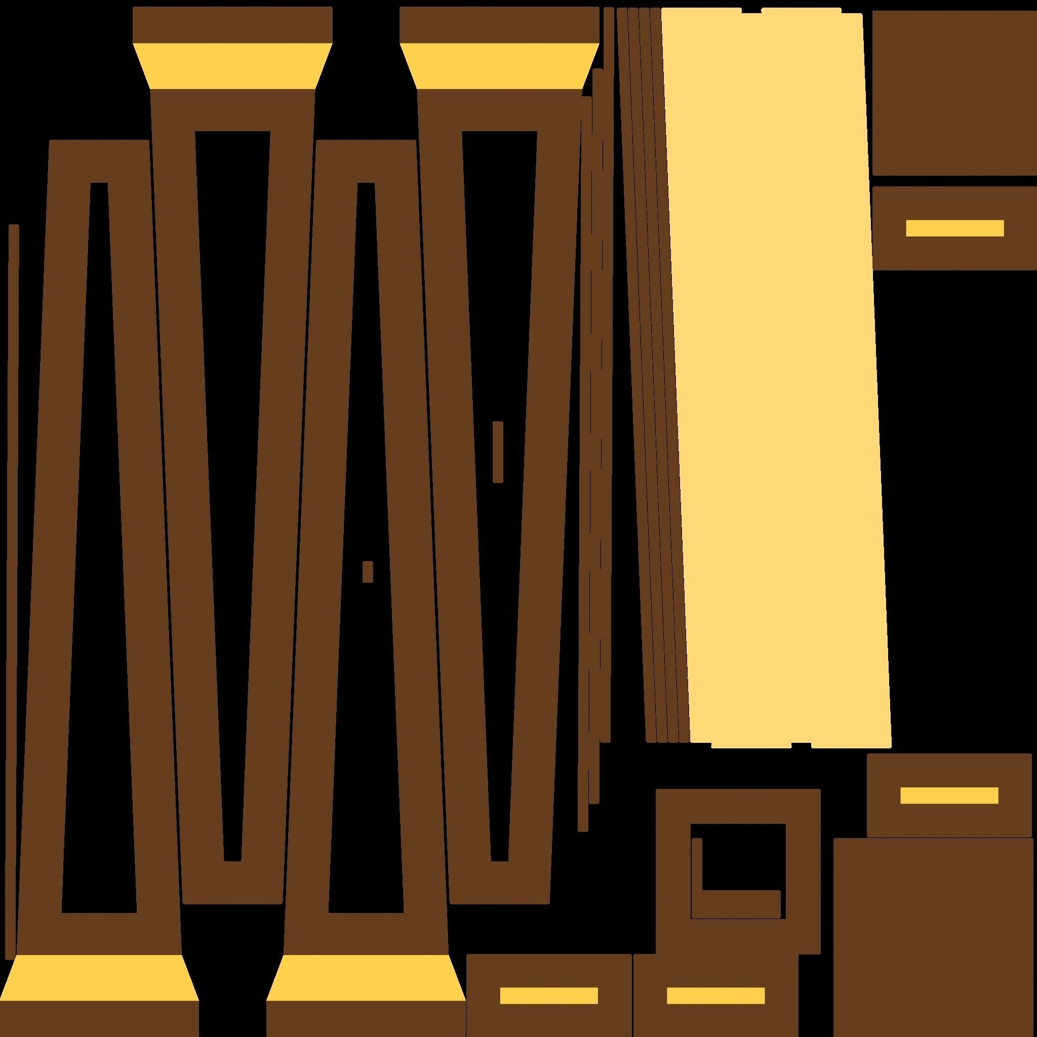 Illuminated Column Package Low Poly Low-poly 3D model_33