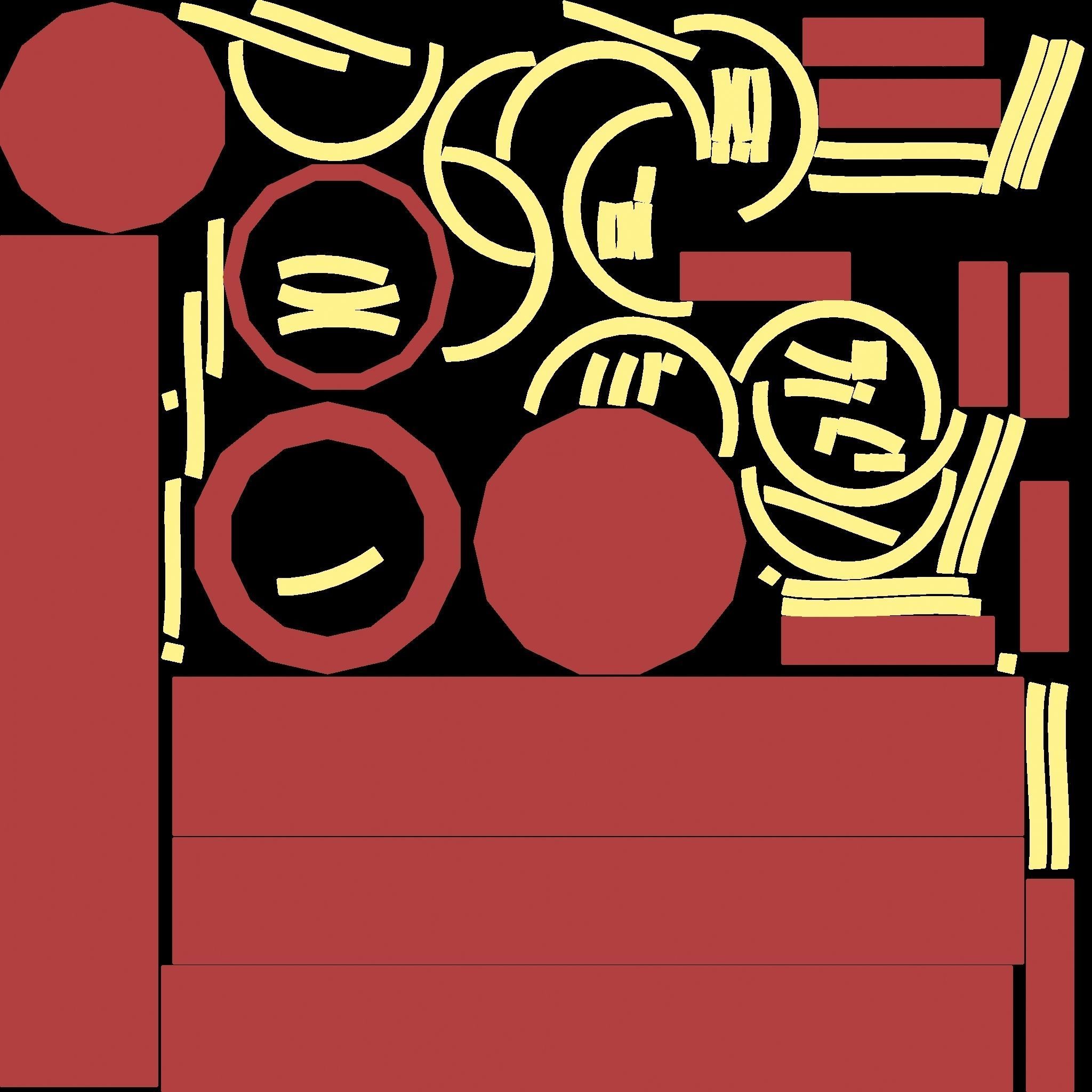Illuminated Column Package Low Poly Low-poly 3D model_43
