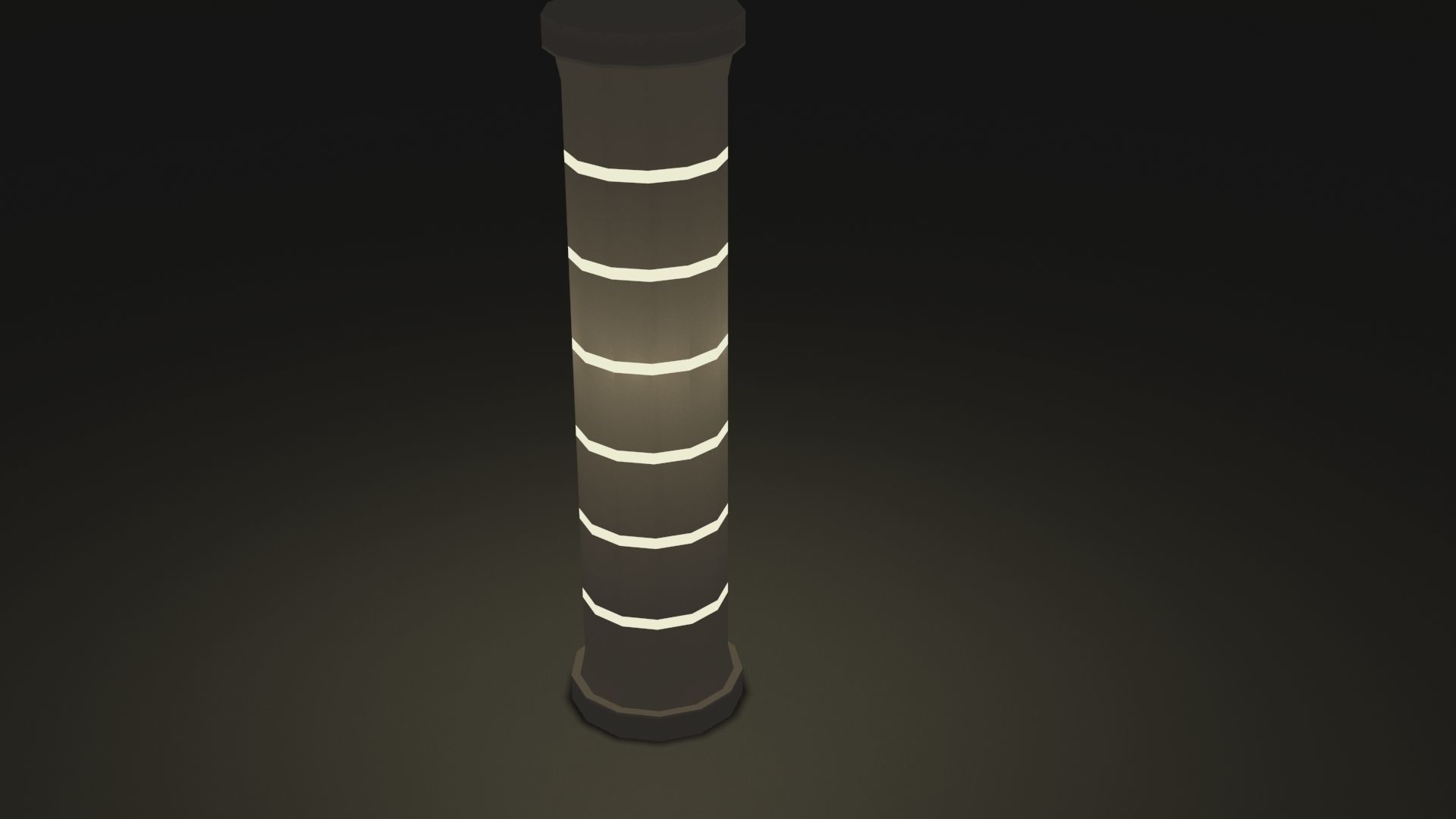Illuminated Column Package Low Poly Low-poly 3D model_12