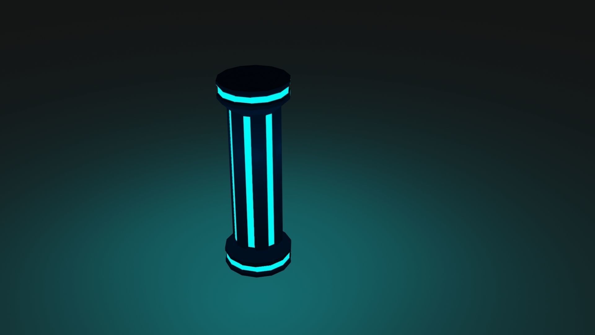 Illuminated Column Package Low Poly Low-poly 3D model_19