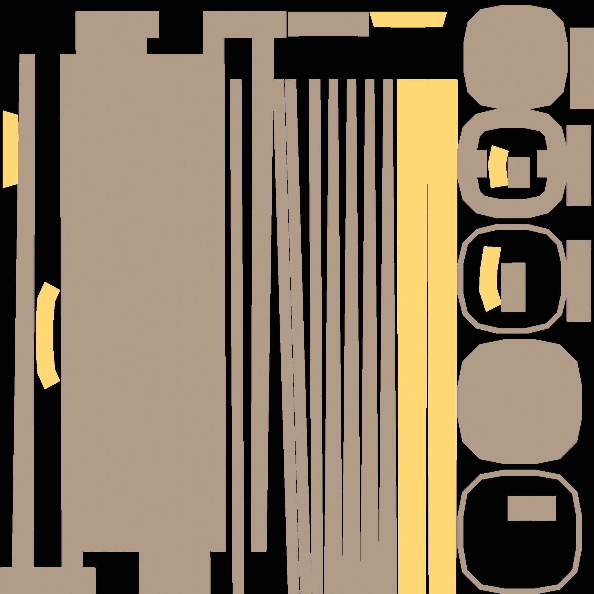 Illuminated Column Package Low Poly Low-poly 3D model_37