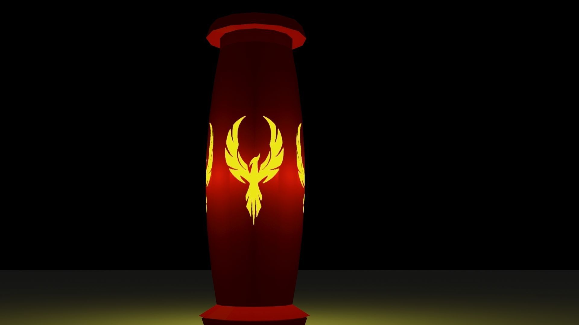 Illuminated Column Package Low Poly Low-poly 3D model_15