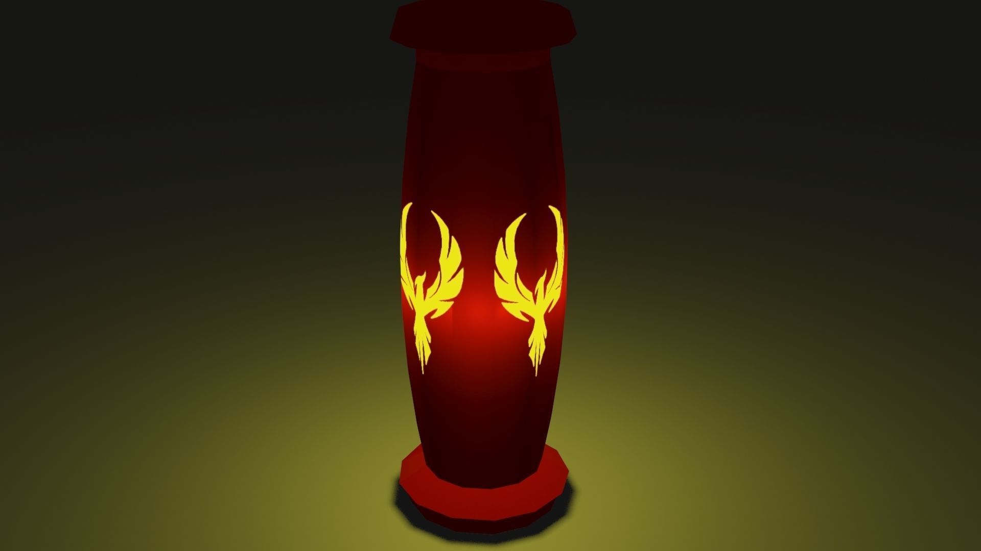 Illuminated Column Package Low Poly Low-poly 3D model_22