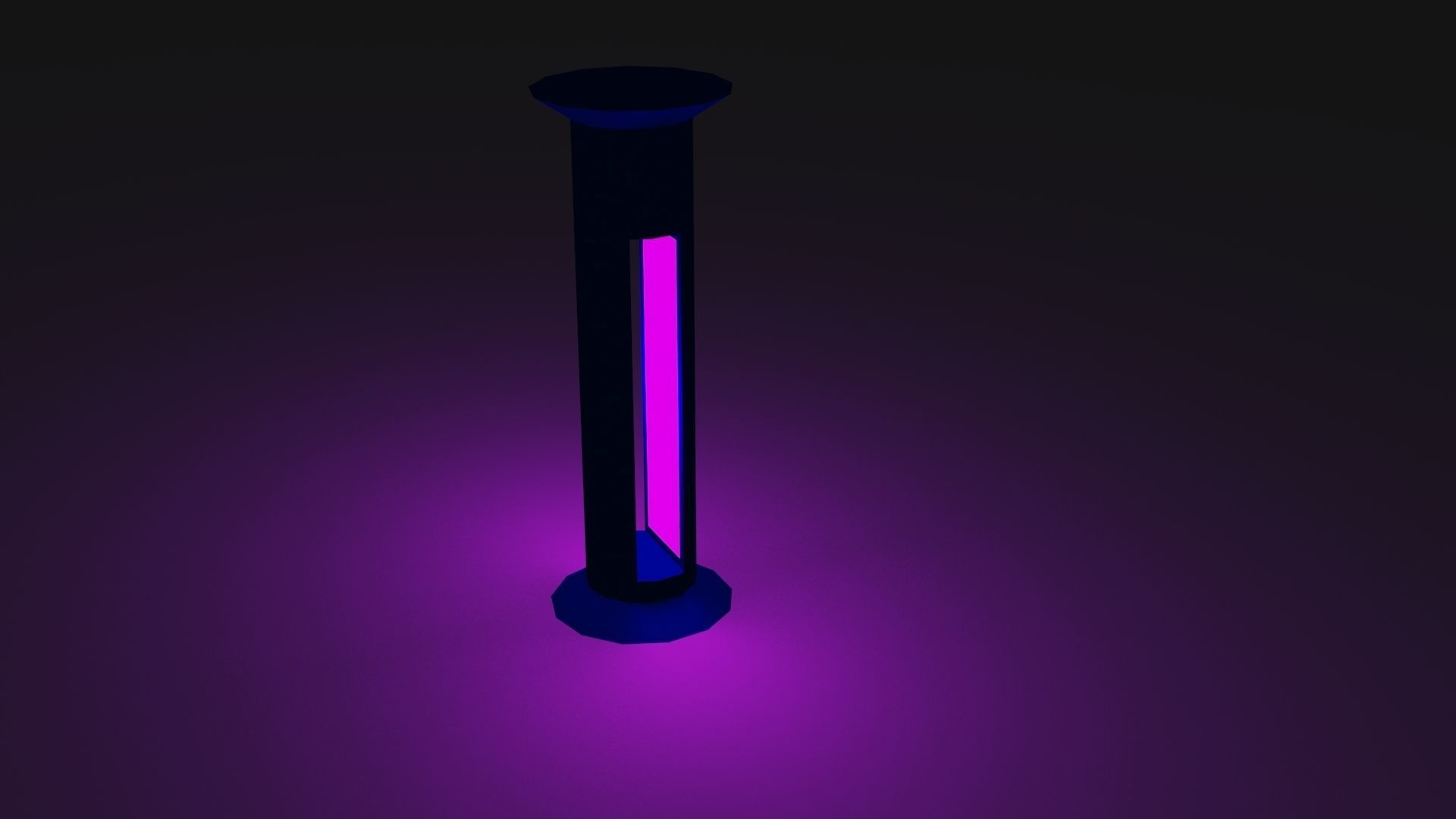 Illuminated Column Package Low Poly Low-poly 3D model_7