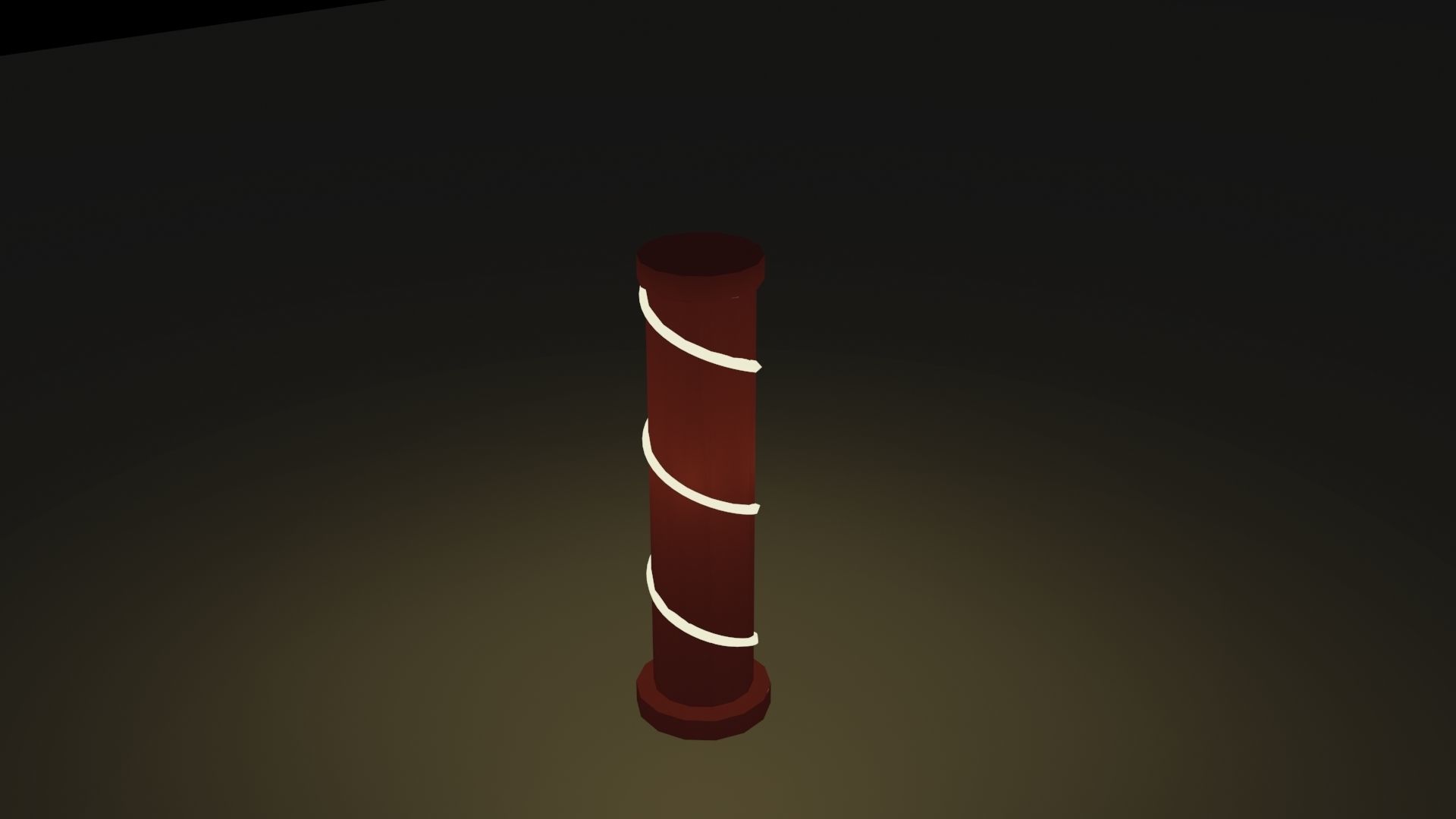 Illuminated Column Package Low Poly Low-poly 3D model_6