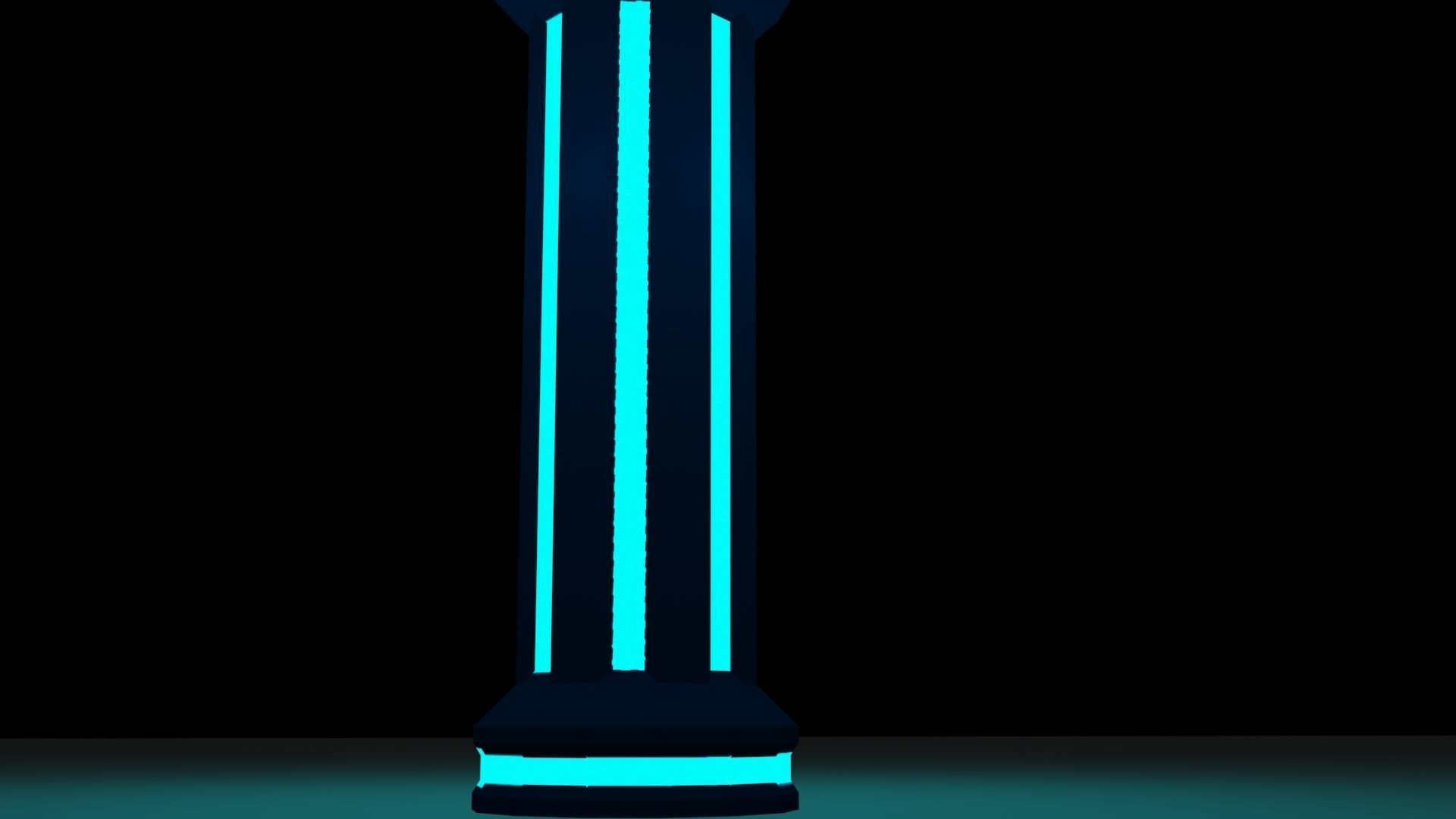 Illuminated Column Package Low Poly Low-poly 3D model_9