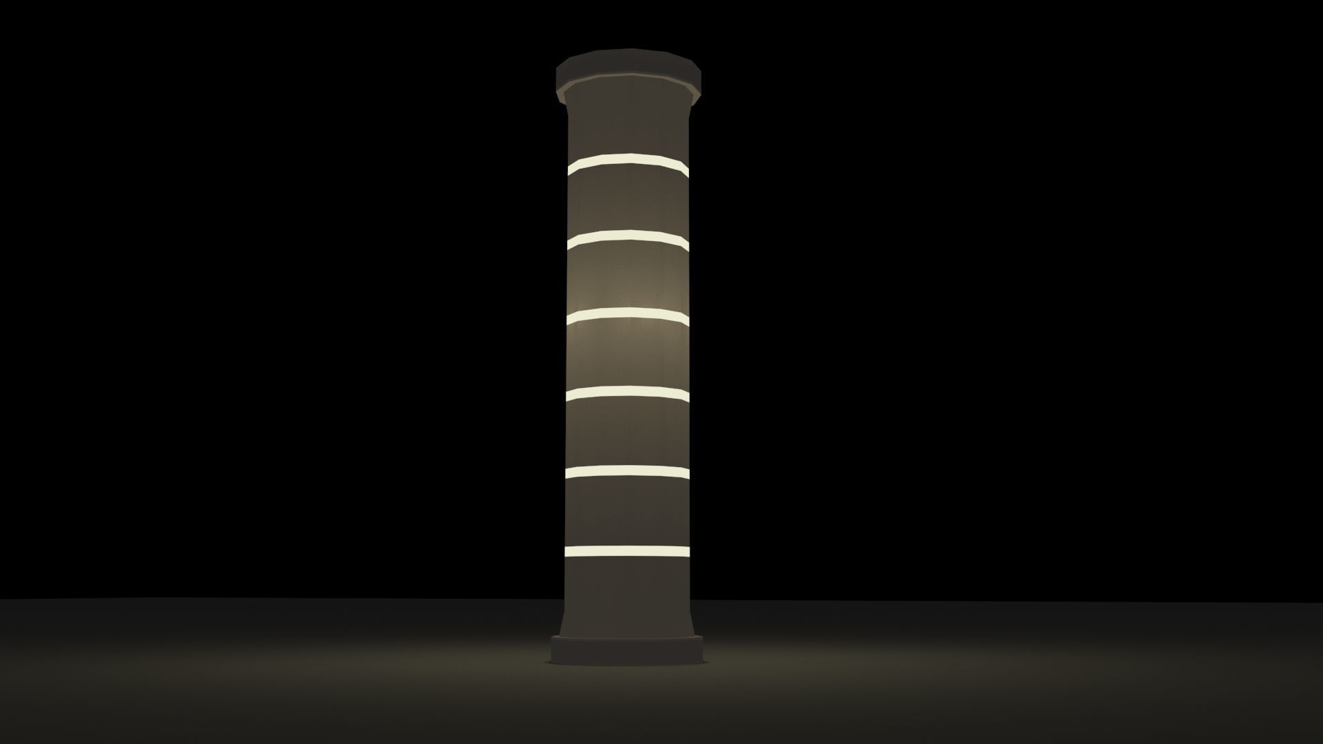 Illuminated Column Package Low Poly Low-poly 3D model_10