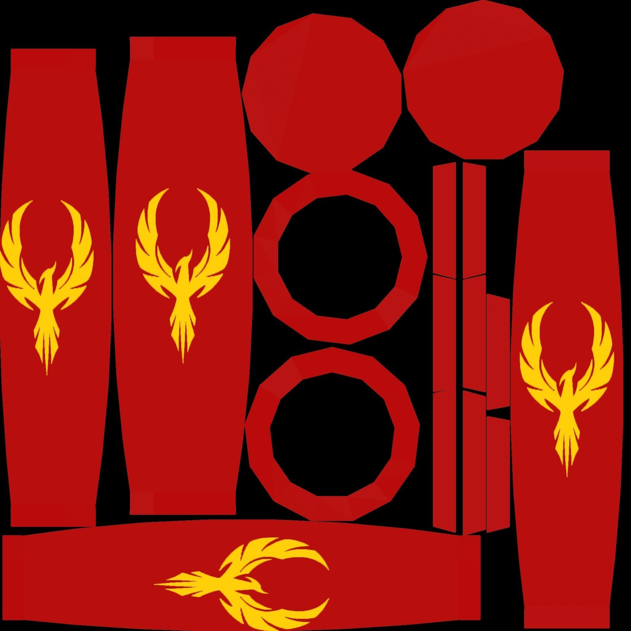 Illuminated Column Package Low Poly Low-poly 3D model_45