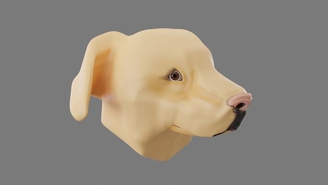 Dog Labrador Low-poly 3D model