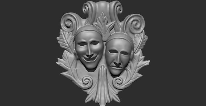 Mask 3D print two masks 3D print model