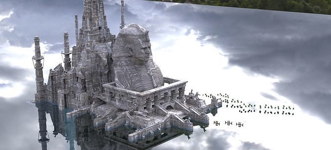 Pharaoh Temple of the Gods Kit bash  3D model