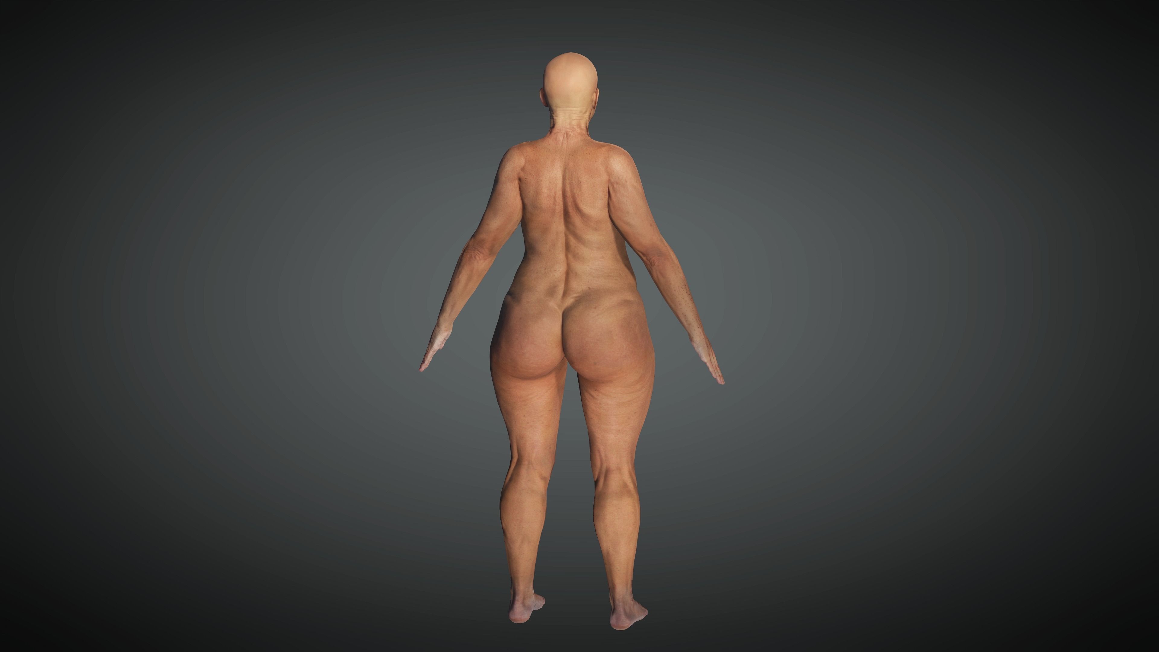 AAA Medieval Female Character 04 Low-poly 3D model_9