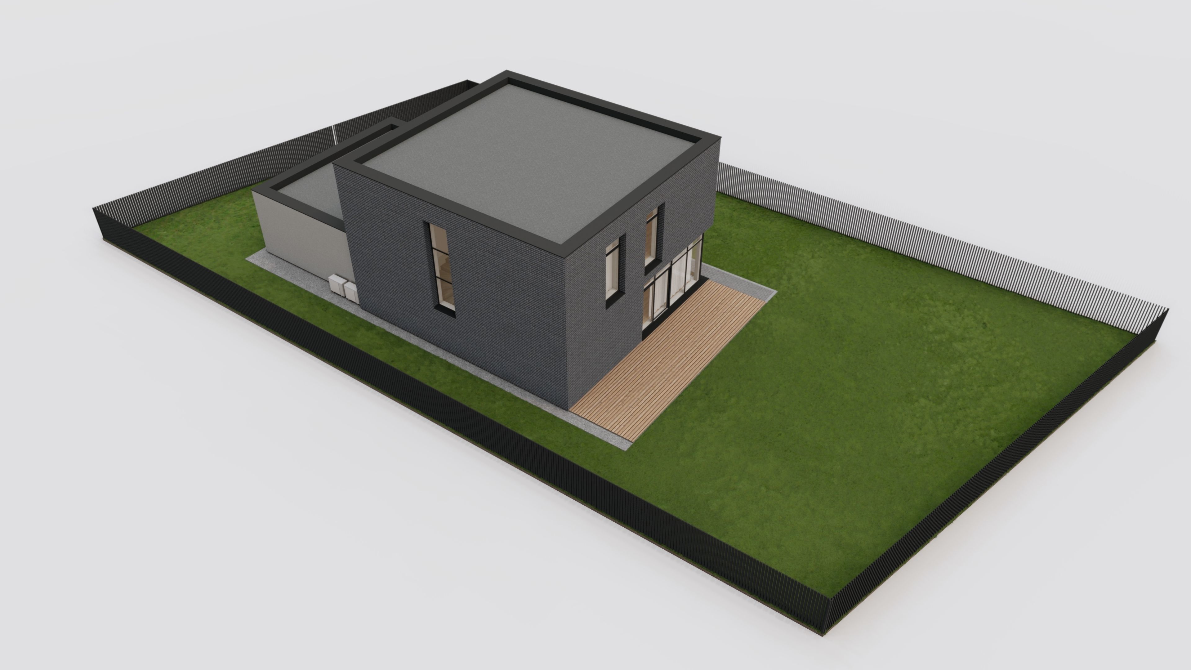 Modern two storey house archicad sketchup and Lumion 11 scene 3D model_6