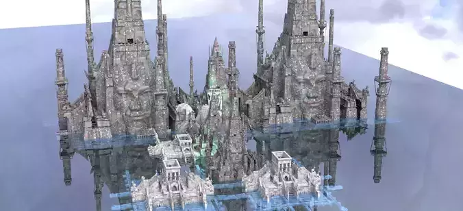 king pharaohs Pyramids Undead Kitbash 3D model