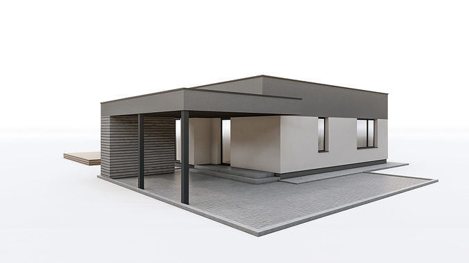 Modern house archicad sketchup model and Lumion 11 scene  3D model 5